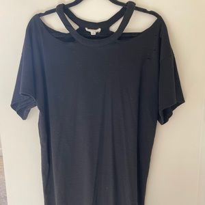 HONEY PUNCH Black Distressed Dress